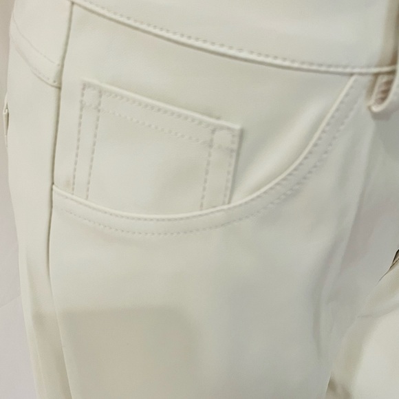 NWT Cream Faux Leather Pant  Size: Large - Picture 6 of 11